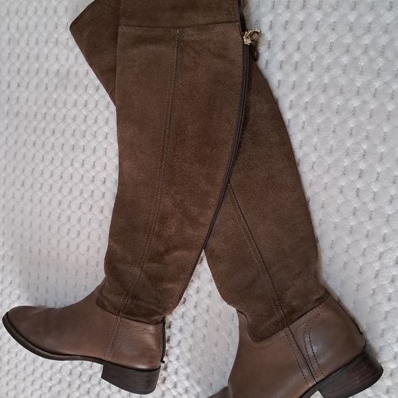 Tory Burch  Simone  over the knee  boots  Leather color brown Women Size 5.5 - Picture 2 of 10